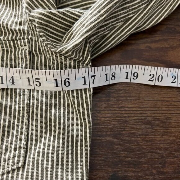 Patagonia Womens Hickory Stripe Sediment Farrier's Shirt Organic Cotton Hemp XS - Picture 9 of 11